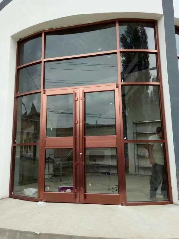 Φαρμακευτική τιμή χονδρικής πώλησης Αλουμινίου Πλαισίωμα Εμφάνιση καταστήματος Kfc πόρτα πάτωμα Άνοιξη θορυβωμένη ασφάλεια διπλό γυαλί