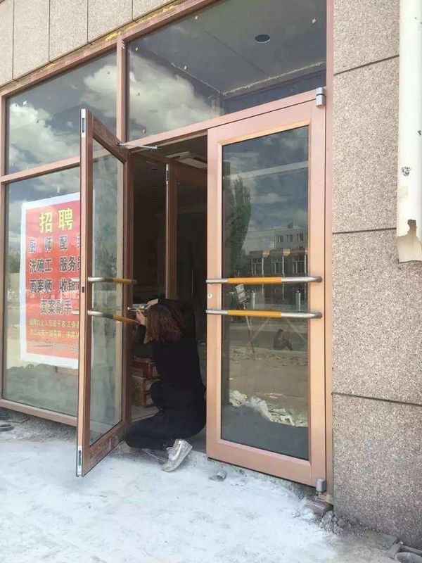 OEM UPVC ανοξείδωτο stell Αλουμίνιο Διπλή κλίση πόρτες kfc πόρτα 1,2mm πάχος